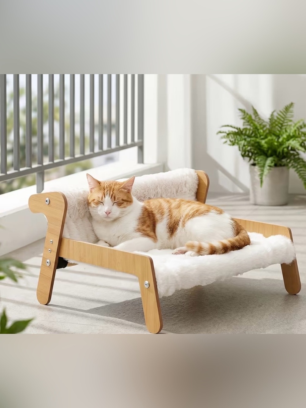 Modern Fluffy Faux Fur Cat Sofa Bed - brand new in box